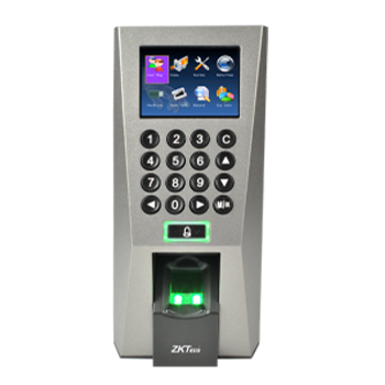 ZKTeco F18 front view biometric fingerprint access control terminal with RFID and Wi-Fi