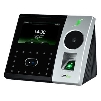 ZKTeco PFace202 multi-biometric time & attendance and access control terminal in Dubai UAE, supporting palm, face, fingerprint and card verification with fast matching and optional battery backup.