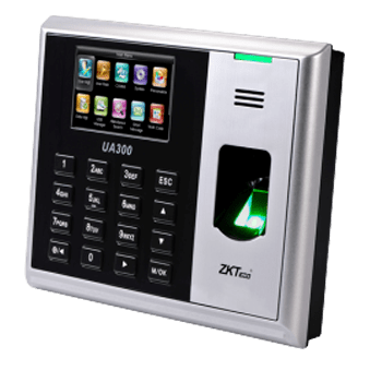 UA300 biometric attendance terminal from ZKTeco Dubai distributor, featuring fast fingerprint matching and TCP/IP connectivity.