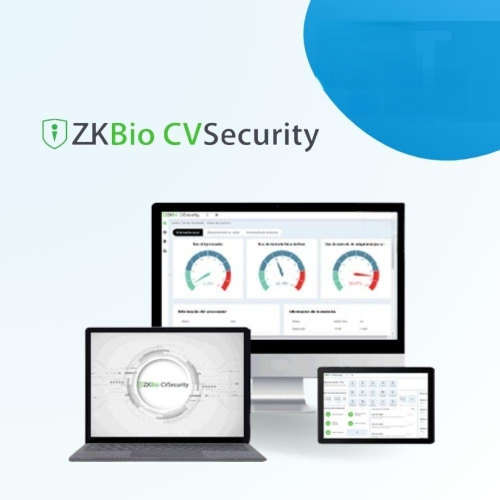 ZKBio CVSecurity responsive software analytics dashboard on desktop and mobile devices for data-driven security management in MENA and Africa.